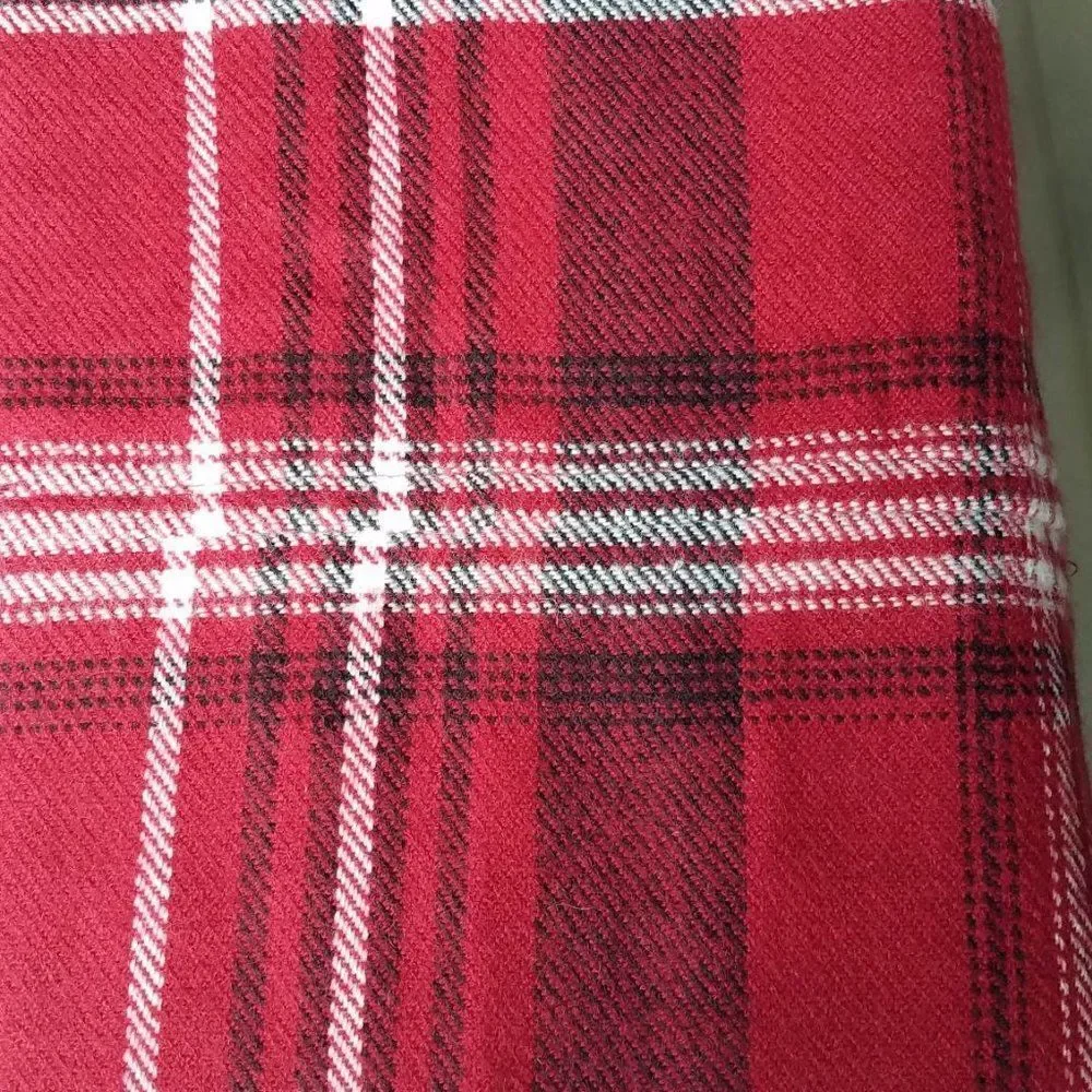 Red White Black Plaid Infinity Scarf 18